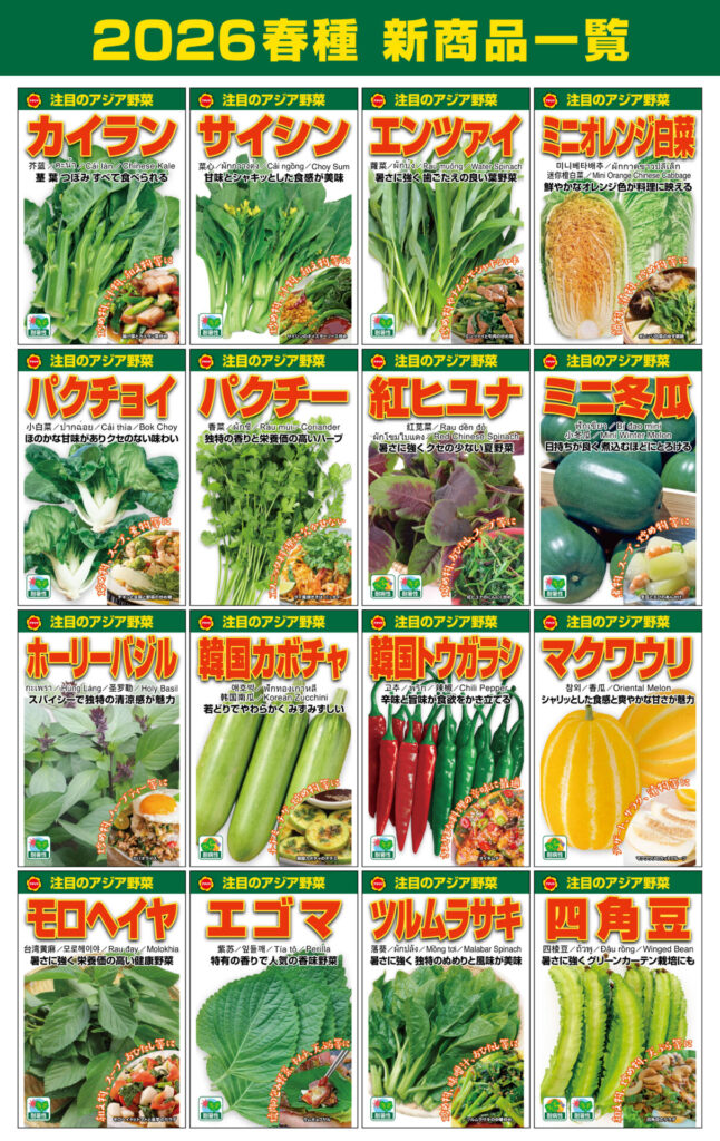 アジア野菜26春新商品一覧
